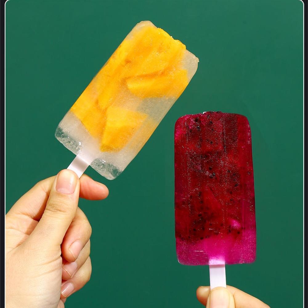 4 Ice Popsicle Mold with Stick&Lid Set Ice Cream Mold Popsicle Ice Cream Mold Ice Tray Diy Ice Cream Reusable Kitchen Tools