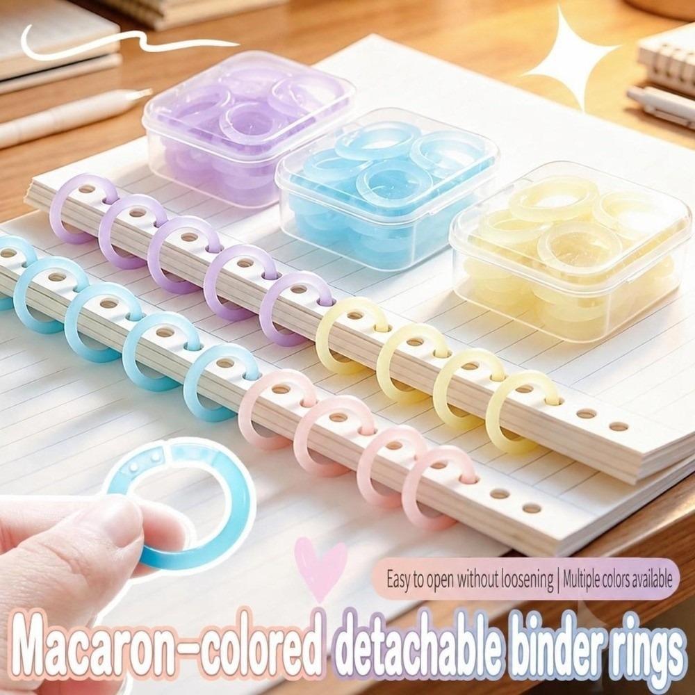 20Pcs Plastic Loose Leaf Rings 15mm Notebook Binding Rings Binding Stationery