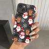 Чехол для телефона с рождественским узором для iPhone 11 12 13 14 15 16 Pro Max XR X XS Mini 8 7 Plus SE Мягкий чехол для телефона Fundas