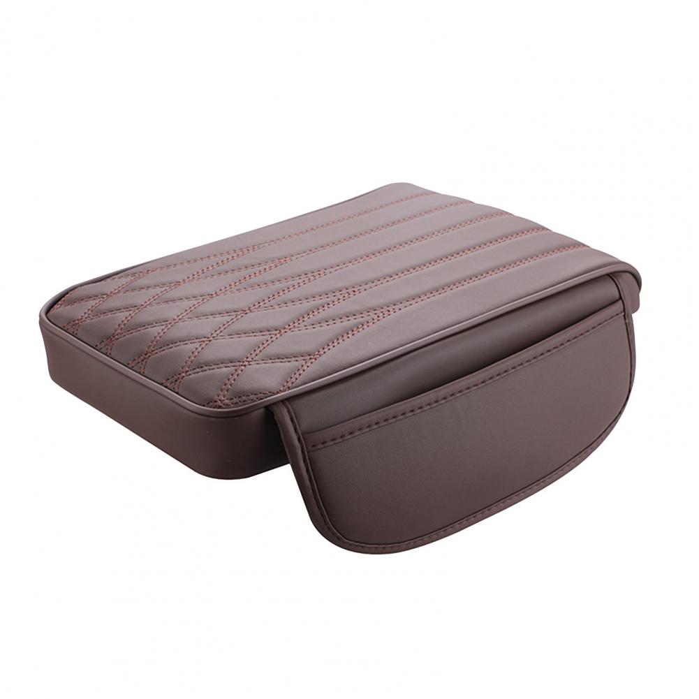 Console Armrest Pad Waterproof Memory Foam Car Console Cover with Adjustable Straps Storage Bag Auto Armrest Box for Ultimate