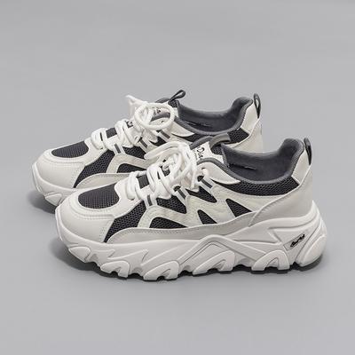 Женские кроссовки «папины кроссовки» весна и лето новые на толстой подошве увеличивающие рост универсальные спортивные кроссовки модные повседневные кроссовки 7787