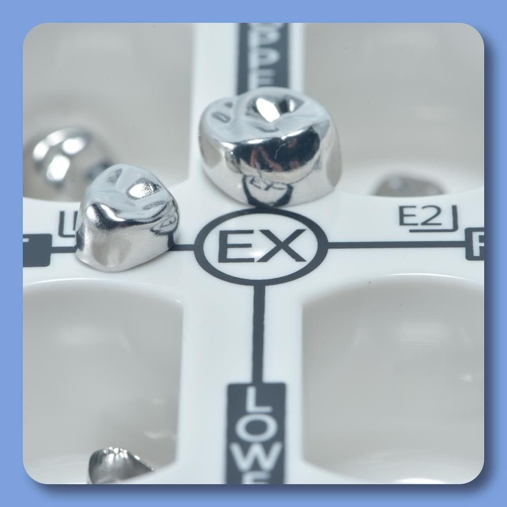 48 шт. зубных моляров, коронок, предварительно отформованных, из нержавеющей стали, временных коронок, комплект для детской стоматологии