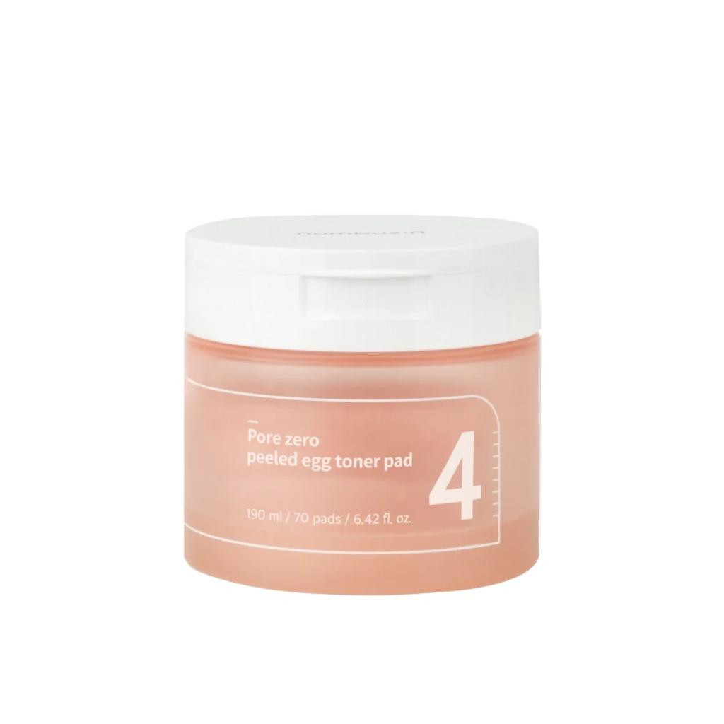 NUMBUZIN No.4 Pore Zero Peeled Egg Toner Pad, 190 мл / 70 подушечек, позволяет очистить поры и очистить кожу от излишков кожного сала за один прием.