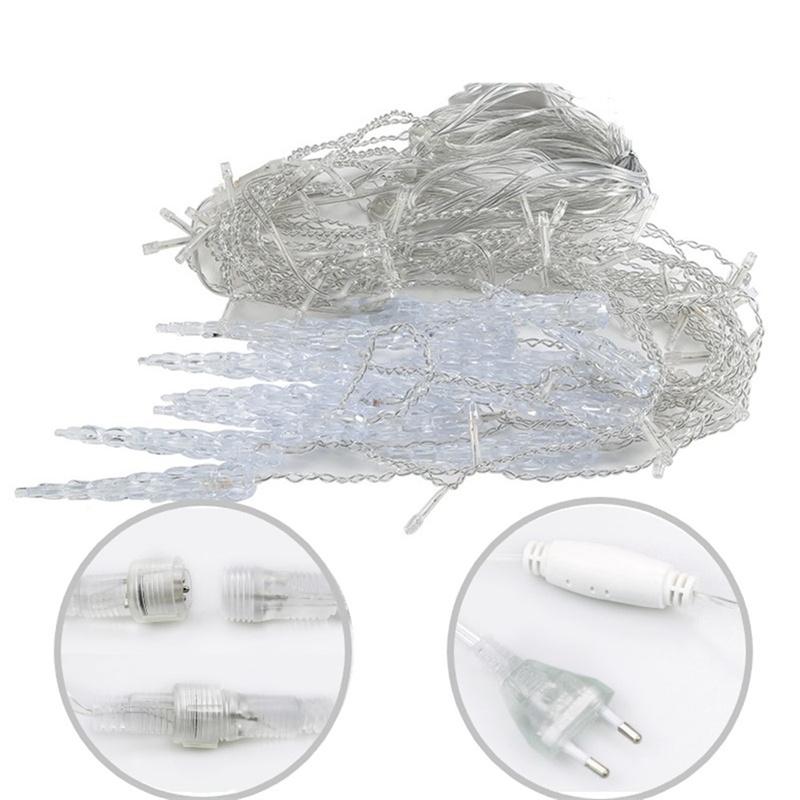 5-36M светодиодный занавес сосулька гирлянда гирлянда рождественская гирлянда водопад уличный сад украшение сказочный свет для уличных карнизов патио