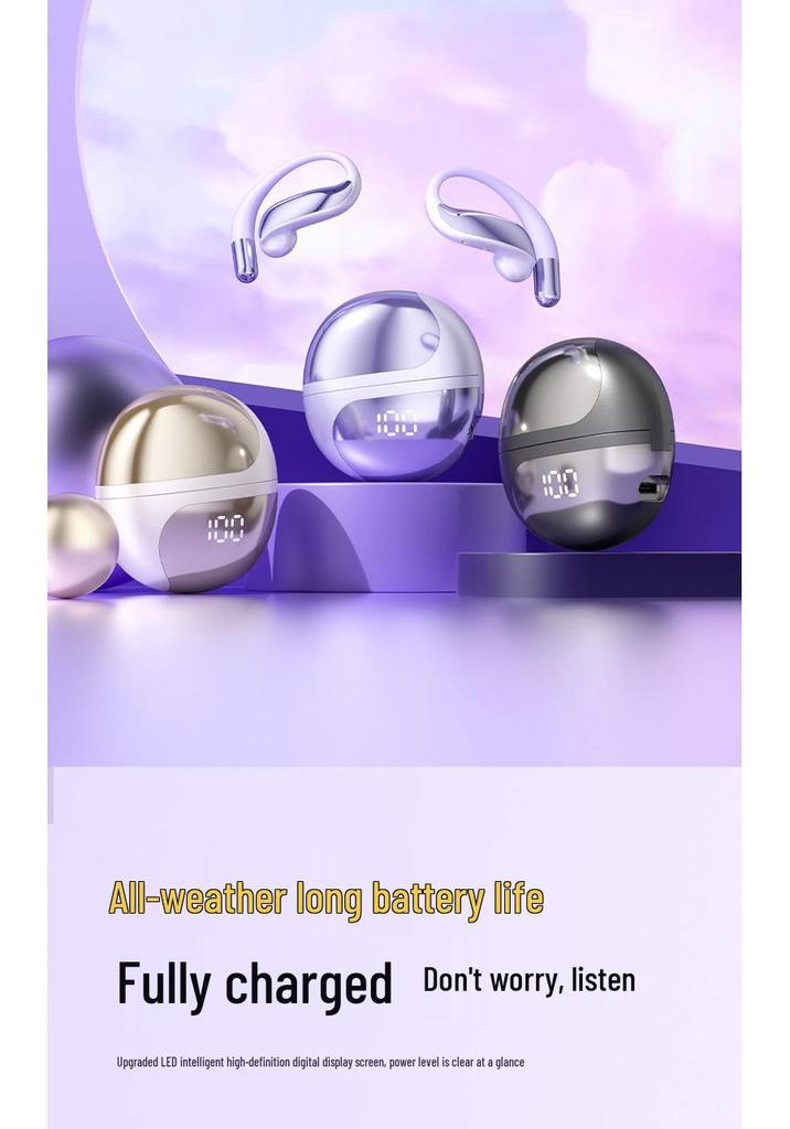 Костные Bluetooth-наушники Q93 - HD-дисплей, Стильный дизайн, Длительное время работы от аккумулятора, Надежная посадка для спорта