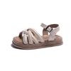 Римские сандалии для девочек на лето, Детская обувь, Стильная обувь с мягкой подошвой для маленьких девочек и детей среднего и старшего возраста.