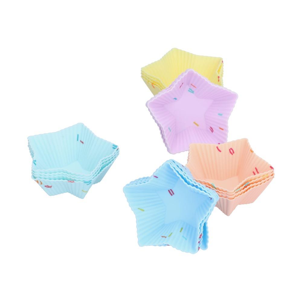 20PCS Flexible Silicone Muffin Cup Mold High Low Temperature Resistant Cupcake Liner Cake Baking