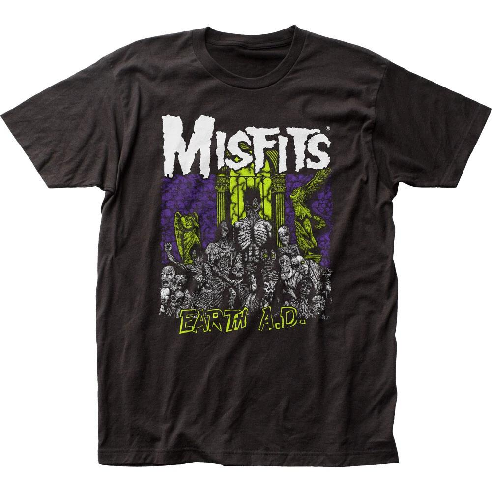 The Misfits Earth A.D. Мужская футболка Рок-н-ролл Музыка Панк Классическая футболка Новая Черная