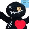 Funny Positive Voodoo Doll Inspirational Handmade Crochet Doll Gifts Emotional Support Stuffed Plush Doll with Card for Friend Coworker Sister