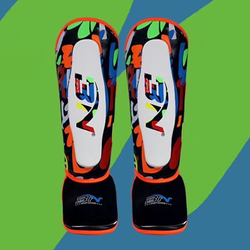 BN 3-11Y Kids Ankle Support Leg Leggings Boxing Shin Guards MMA Muay Thai Karate Kickboxing Legs Protector Training Equipment EO