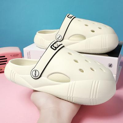 Садовая обувь женская пляжная обувь летняя обувь с отверстиями женские уличные шлепанцы с закрытым носком любовь дышащая обувь для родителей и детей