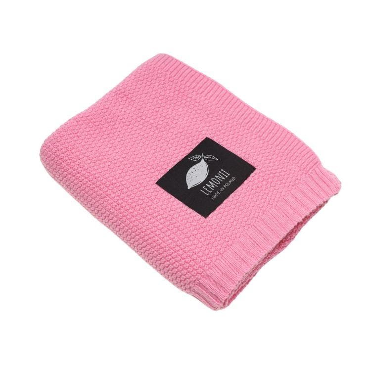 LEMONII Pink cotton blanket