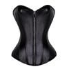 Женский кожаный корсет в стиле стимпанк на молнии, топ с тонкой талией, формирователь тела, большие размеры, готический бюстье
