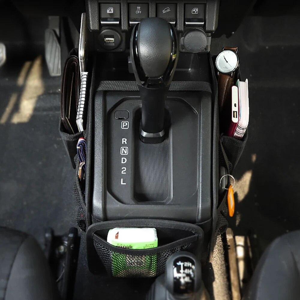 Автомобильная сумка для хранения переключения передач, коробка-органайзер, лоток-контейнер для Suzuki Jimny JB64 JB74-2023, аксессуары для хранения вещей в салоне