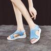 2024 сандалии, женские летние с открытым носком, римские женские сандалии на плоской подошве, летящие плетеные спортивные сандалии на платформе с полой подошвой, tenis de mujer