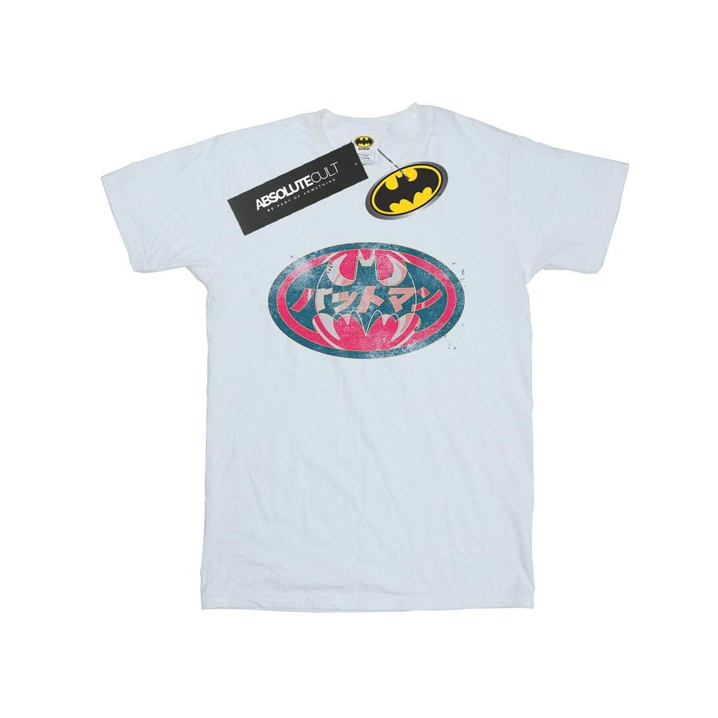 DC Comics Мужская красная футболка с японским логотипом Batman