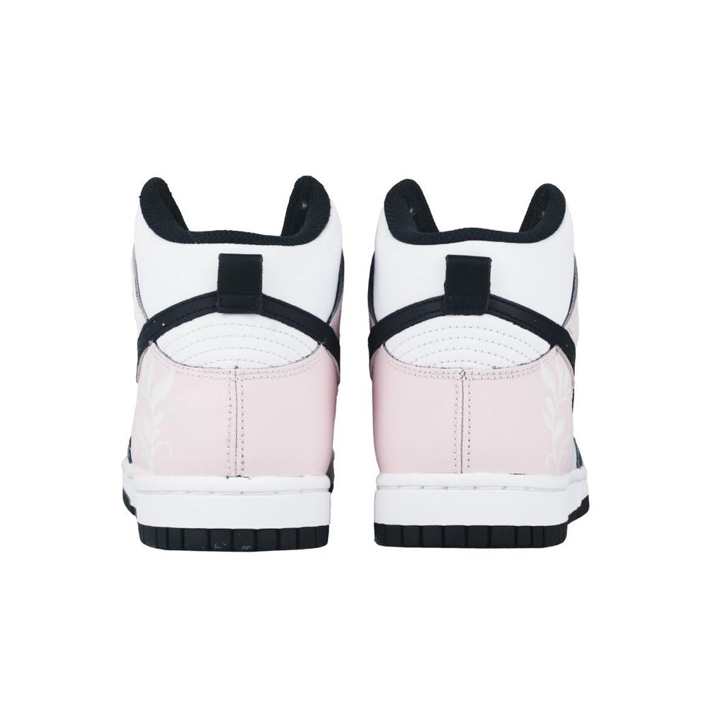 Nike Dunk Delicate Pollen Cow Leather High top Skateboard Shoes Women's Pink White Black DD1869-103(Team58-)