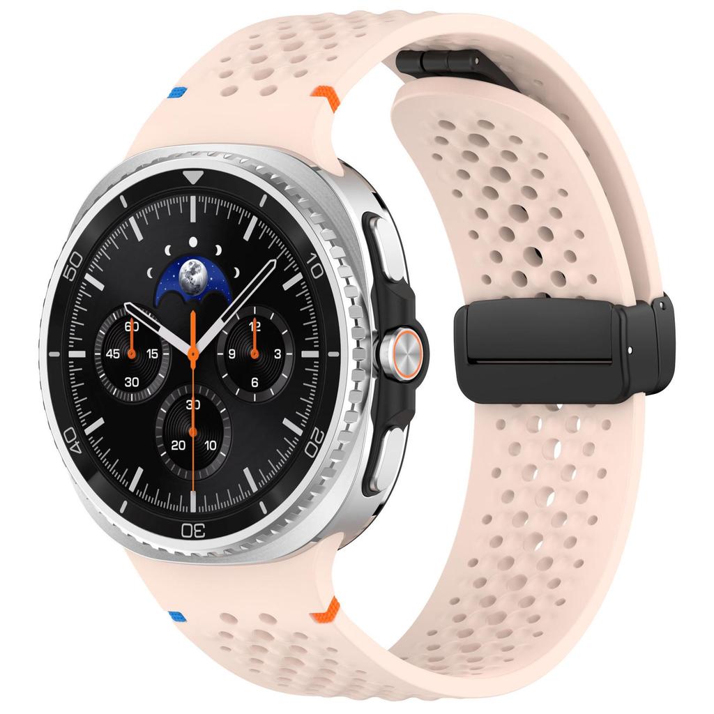 Совместимый ремешок для Samsung Galaxy Watch8: Дышащий силикон с сотовой структурой и магнитной застежкой