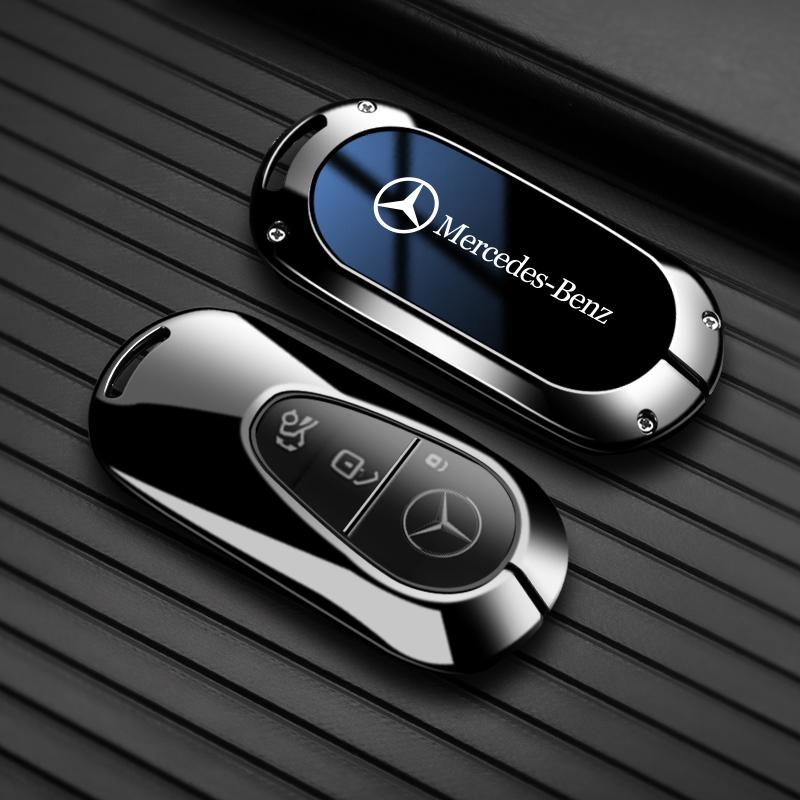 TVE4 Car Key Case Cover Holder Shell Bag For Mercedes Benz C E S Class GLC W206 W223 W214 E300 C260 C300 S450 S500 S400 Accessories