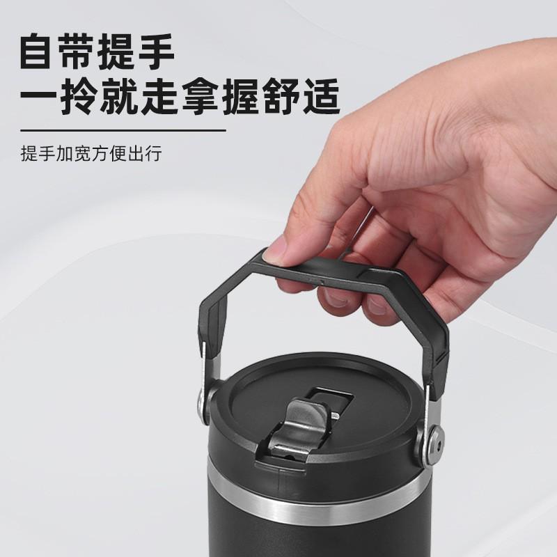 20oz 30oz Double Wall Vacuum Insulated Stainless Steel Travel Mug With Handle Straw Car Outdoor Office