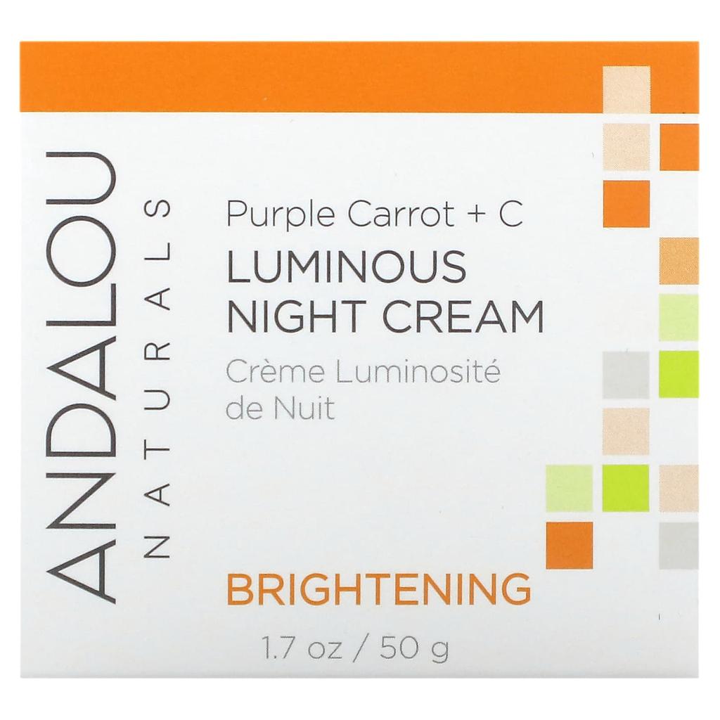 Aqua Glow Night Cream, Purple Carrot + C, 1.7 Fl Oz (50 Ml)