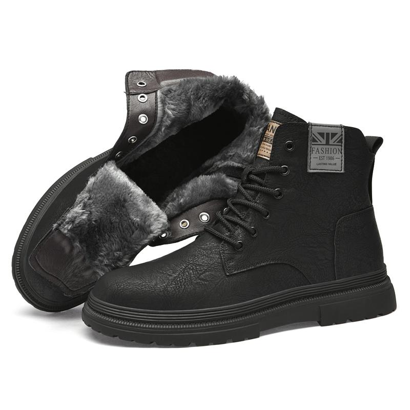 Зимние теплые удобные ботинки для пустыни высокие ботинки для отдыха мужские мотоциклетные ботинки на шнуровке ботильоны из натуральной кожи для активного отдыха