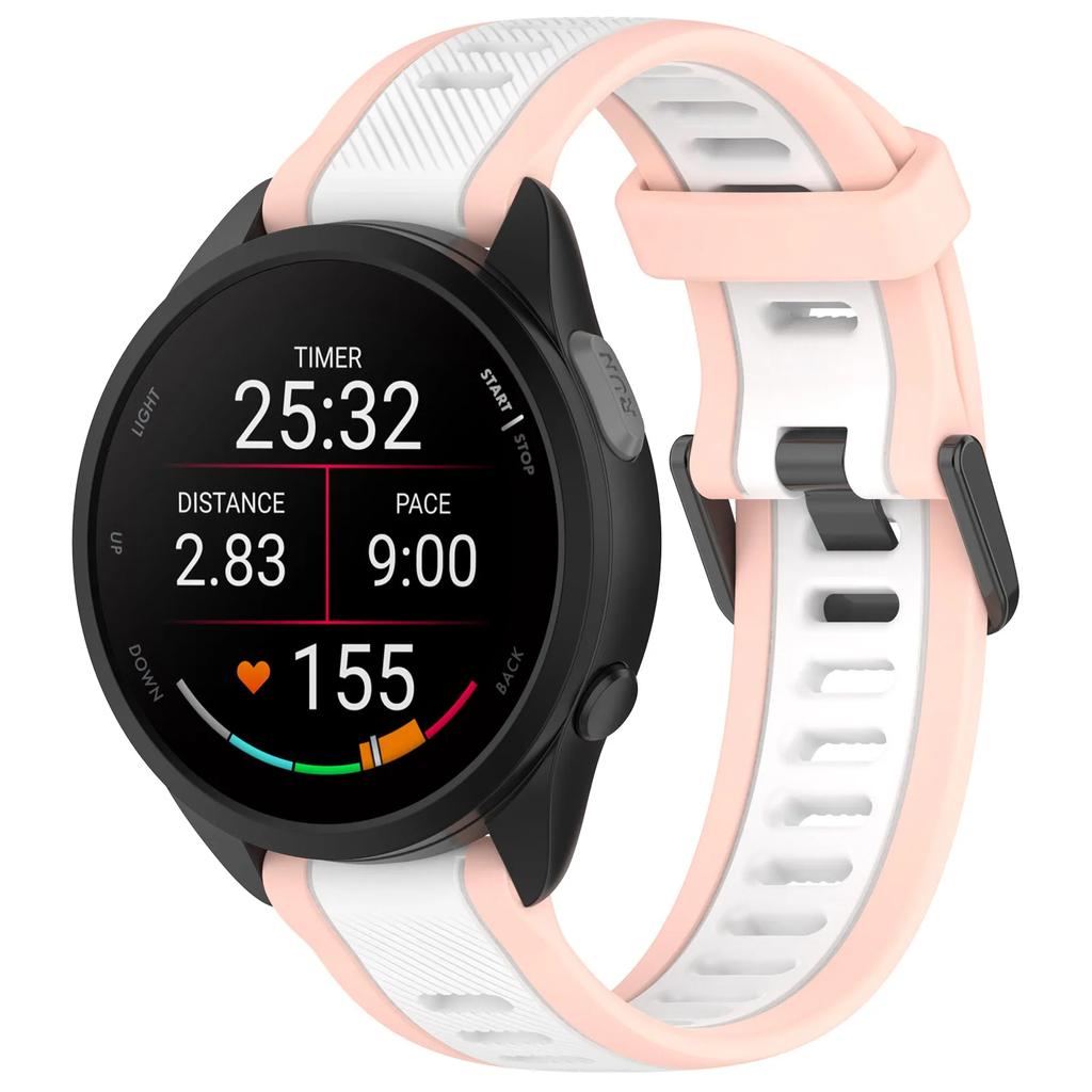 Официальный силиконовый ремешок 18 мм 20 мм 22 мм для Garmin Forerunner 55 165 965 265 645 Music Мягкий браслет-ремень для Gramin Venu 3S