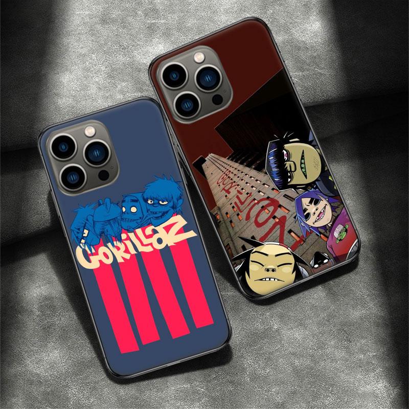 Gorillaz Anime Phone Case For Apple Iphone 16E 16 Pro Max 15 Plus Soft 13 12 Mini Cover 11 14 Pro Max Capa 8 7 SE Shell Coque Si