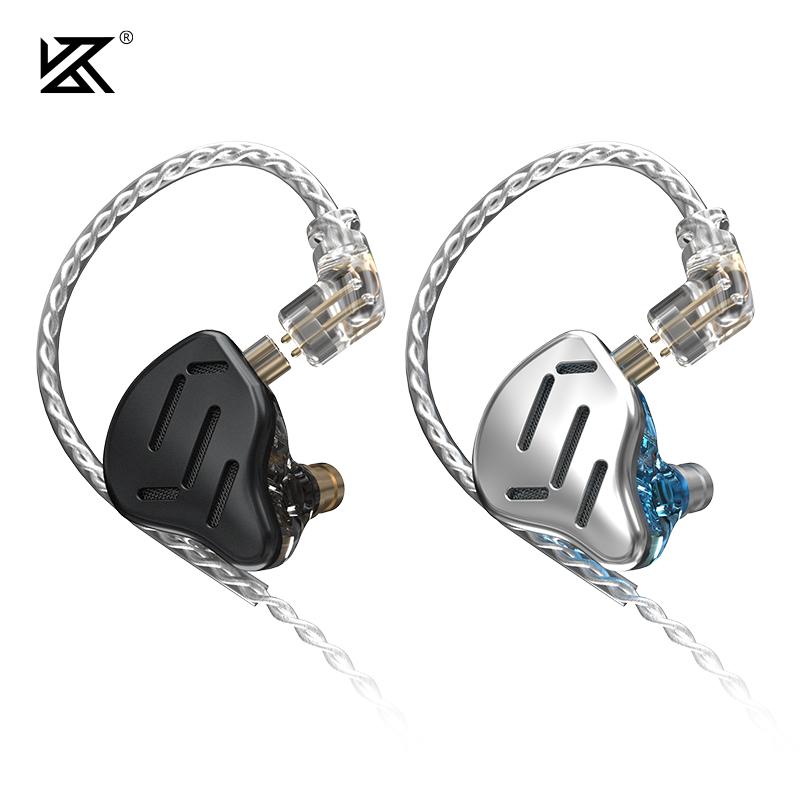 KZ ZAX 1DD+5BA Внутриканальные HIFI Мониторные Музыкальные Проводные Наушники Спорт Игра Android Бас 3.5ММ Сменные Амбушюры