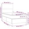 Box Spring Bed with Mattress & LED Light Pink 90x200 cm Velvet