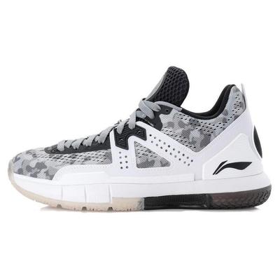 Li Ning WOW 5 Низкие Баскетбольные Кроссовки Мужские Серый Белый ABAM057-6