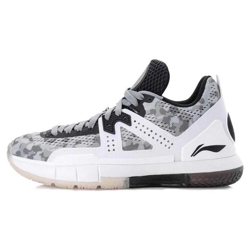 Li Ning WOW 5 Низкие Баскетбольные Кроссовки Мужские Серый Белый ABAM057-6