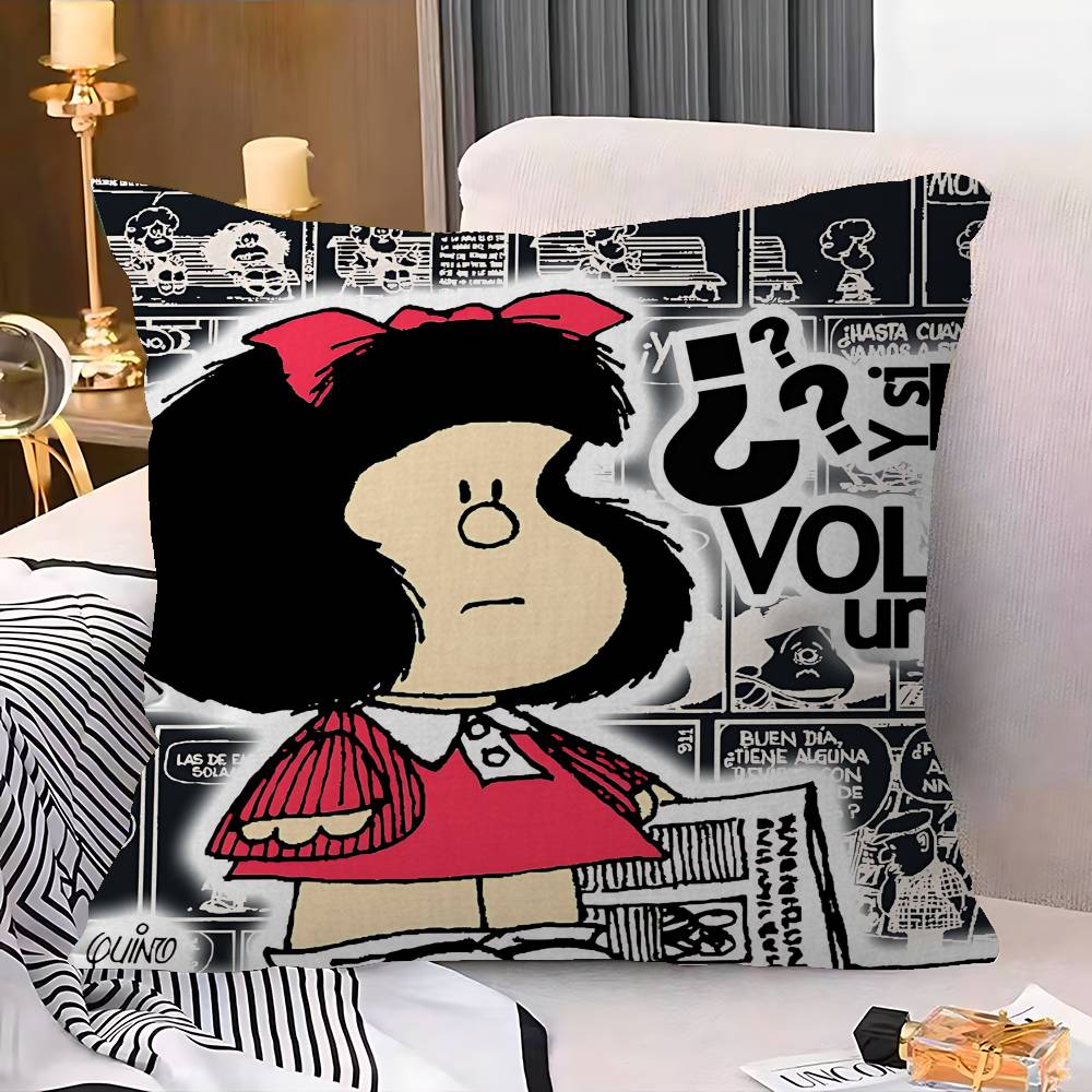 Cute Cartoon M-Mafalda Pillow Cover Sofa Cushion Cover Home Room Decoration Children Gift