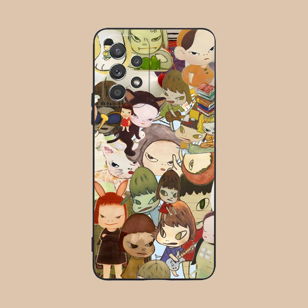 Аниме Чехол для телефона Yoshitomo Nara для Samsung Galaxy M55 54 42 35 34 33 32 23 22 15 14 13 12 F55 5G Цветной Чехол Красивый Чехол