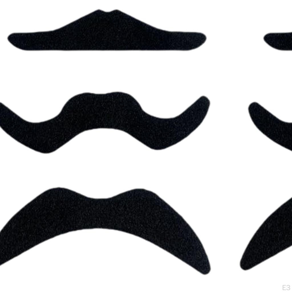 12 Pieces Halloween Mustache Set Costume Accessory for Pretend Play