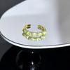 Ladies' Elegant Green Opal Zircon Gold Ring, Fashion Jewelry Wedding Party Luxury Accessories for Girls