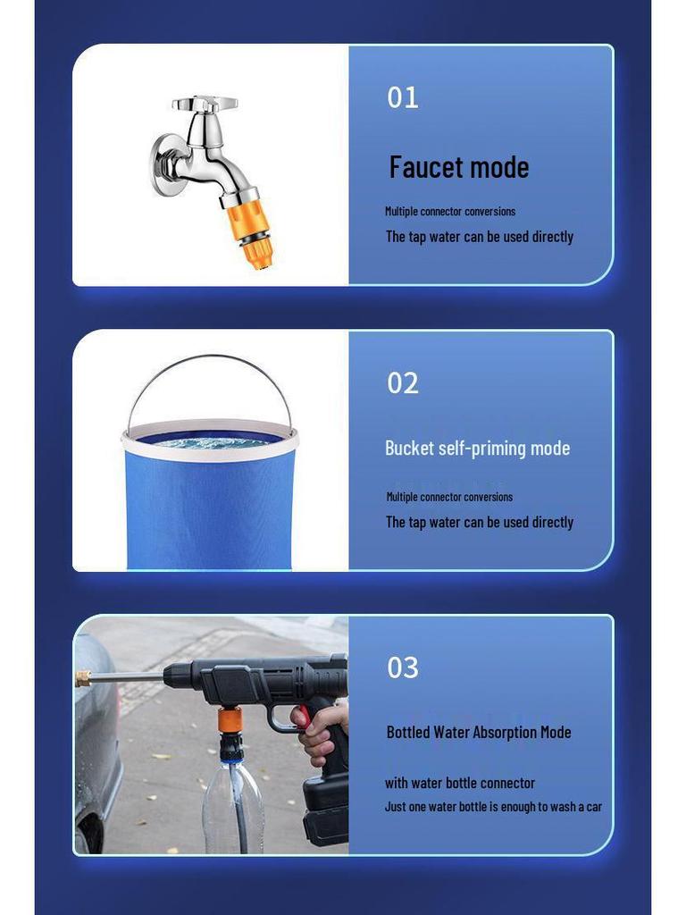 Портативный беспроводной пистолет для мойки автомобиля высокого давления с аккумулятором