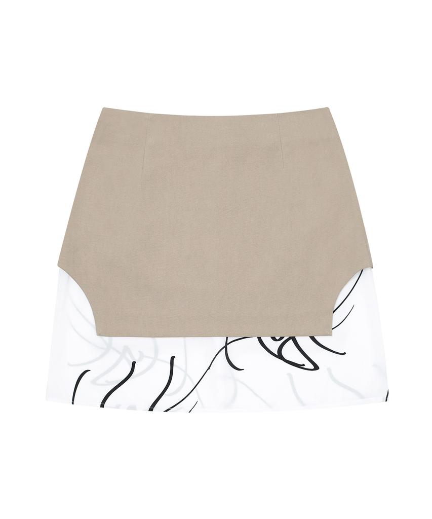 Hye Young Kim Satin Tunic Skirt - Beige