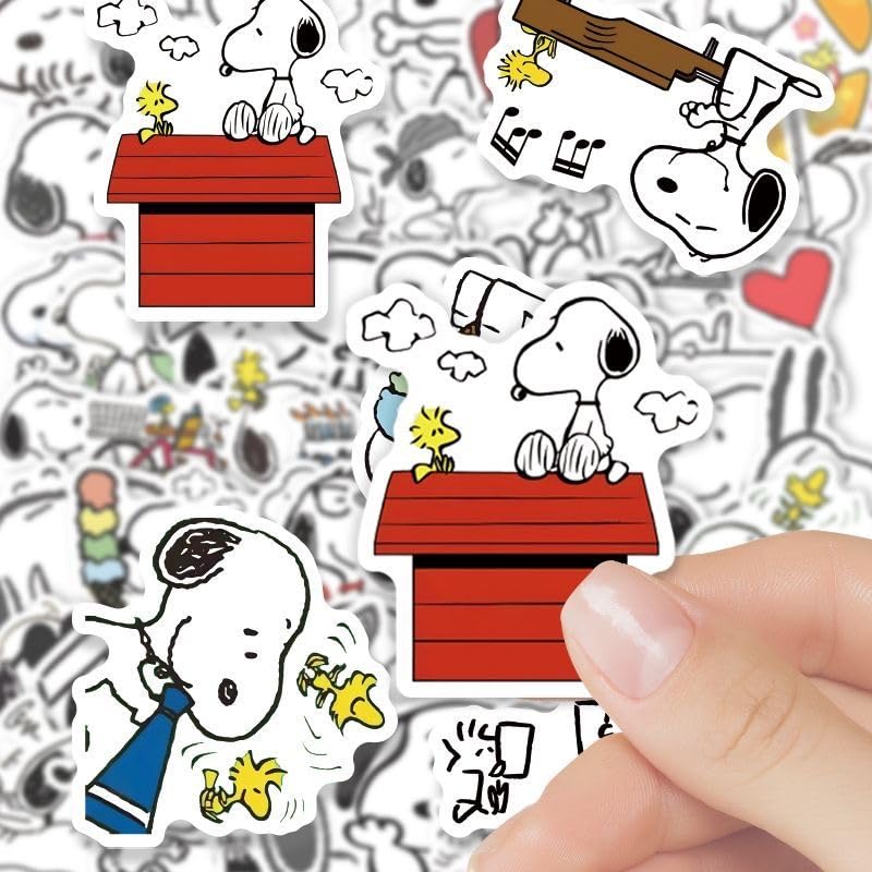 64 Cute Snoopy Anime Waterproof Snoopy Character Stickers for Club and Unofficial Stickers, Suitcases, Motorcycles, Helmets, Activities, More.