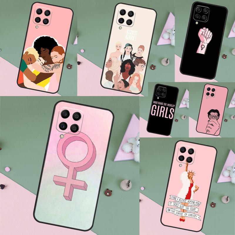 Чехол с надписью 'Feminist Girl Power Women' для Samsung Galaxy M14 M34 M54 M56 M16 M36 M13 M15 M35 M55 M11 M31 M53 M51 M12 M32 M52