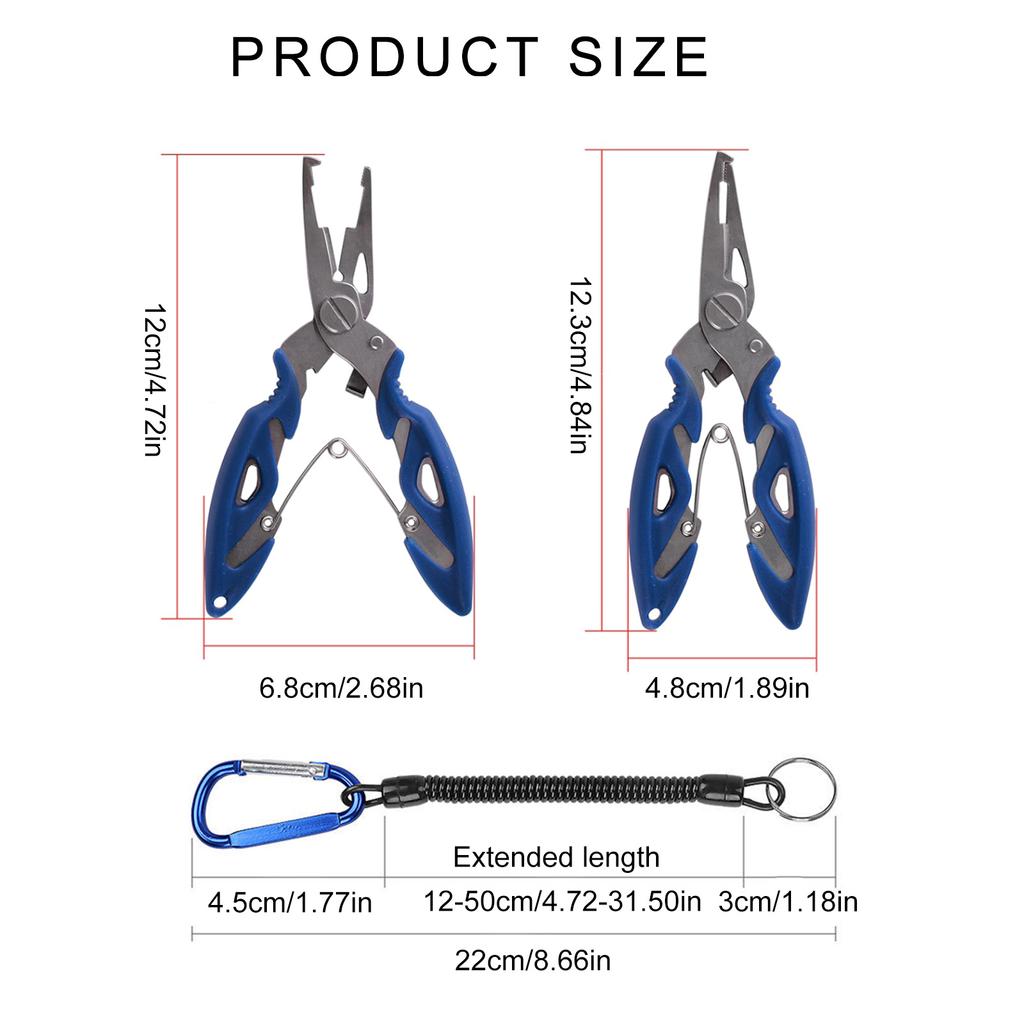 Stainless Gripper Hook Remover Fishing Pliers Fishing Tackle Multifunctional Rustproof Line Clippers Braid Line Cutter