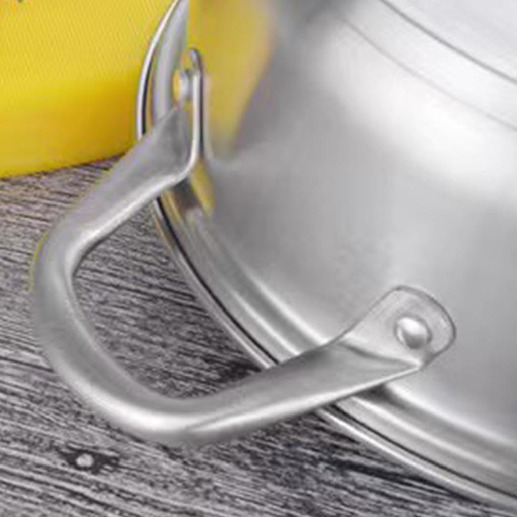 Кастрюля из нержавеющей стали с толстым дном, универсальная кастрюля из нержавеющей стали с крышкой 10,2 дюйма