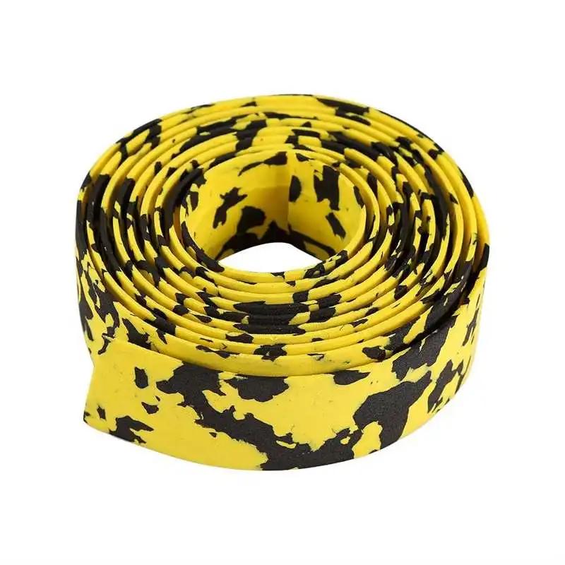 2pcs Bicycle Handlebar Tape Cork Handlebar Tape Steering Wheel Cover Biking Handle Non-slip Belt Rubber Tape Bike Bandage Cycle