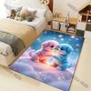1PC Dream Space 2 Puppies Carpet for Living Room Bedroom Bedside Floor Mat Sofa Table Area Rugs Home Decor Large Size
