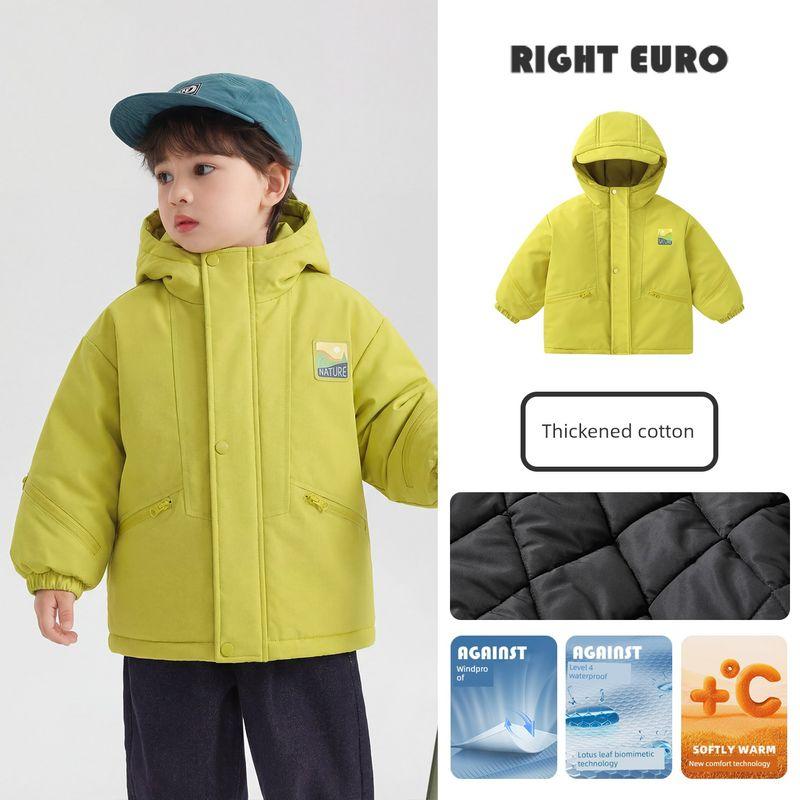 Boys' Waterproof Cotton-Padded Thickened Jacket Winter Clothing 2025 New Autumn and Winter Style Children's Baby Toddler Winter Cotton Coat Trendy
