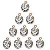 Clear Rhinestone Pendants Jewelry DIY Making Findings Rose  10pcs