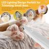 Pet Dog Paw Trimmer with LED Light Low Noise Shaver High-Speed Waterproof Dog Cat Hair Trimmer Clippers Cordless Grooming Tool