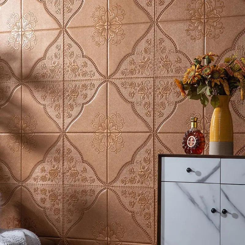 Фоновое украшение Анти-столкновение Обои 35*35см Декор комнаты 3d Потолочные наклейки на стены Спальня Водонепроницаемые Отклеивающиеся и приклеивающиеся