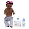 Reborn Baby Doll Full Vinly Body 24 Inches African American Black Baby Girls Doll Gift Set for