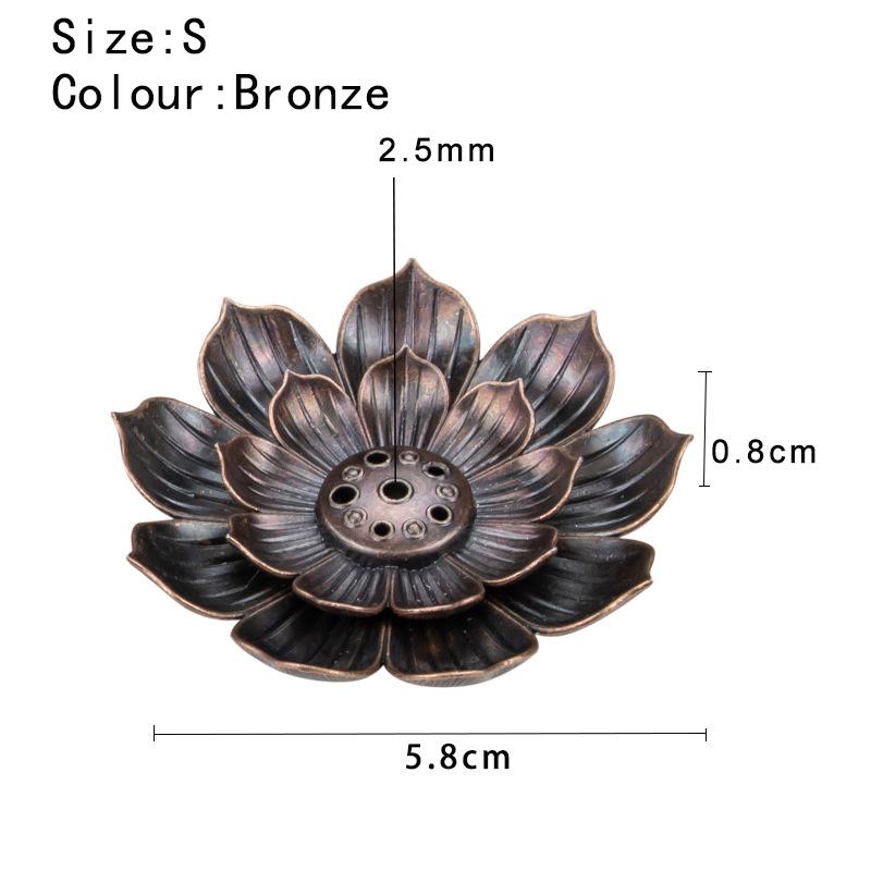 Держатель для курильницы из сплава, буддийская тарелка лотоса, украшение для дома